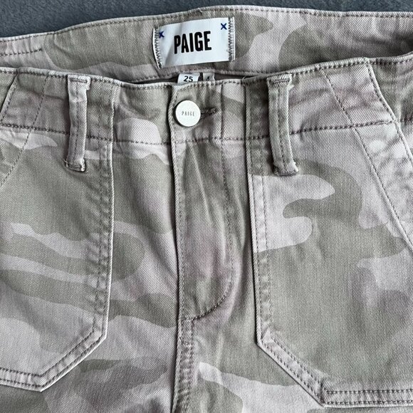 Paige Mayslie Jogger Jeans Faded Beige Camo Print - Picture 3 of 12